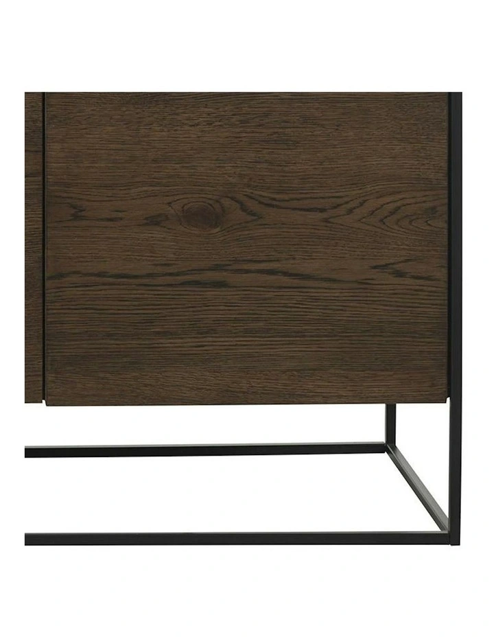 RIVOLI Sideboard Buffet 155cm - Smoked Oak / Black image 6