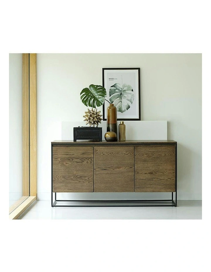 RIVOLI Sideboard Buffet 155cm - Smoked Oak / Black image 7