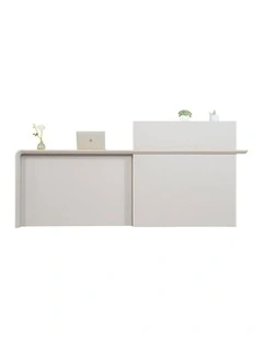 SEVANI Reception Desk 240cm - Left Counter - Oak