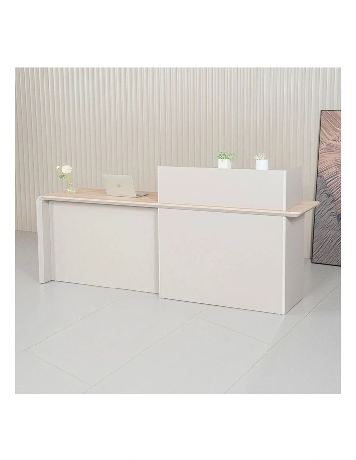 SEVANI Reception Desk 240cm - Left Counter - Oak image 3