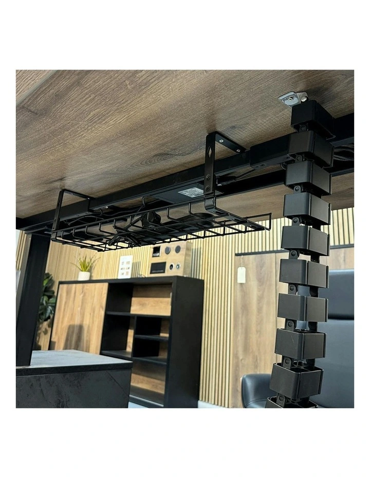Under Desk Basket Cable Tray Management - White image 4