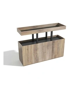 TRIBECA Credenza Cabinet 135cm - Warm Oak with Black