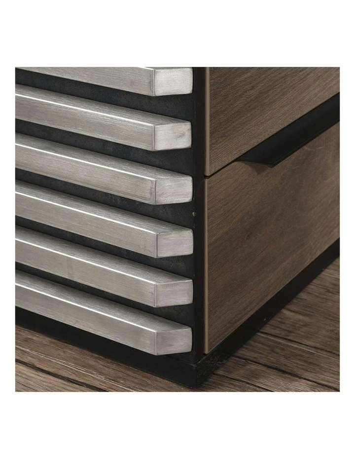 PHOENIX Executive Desk with Right Return 1.8M - Warm Oak & Black image 2