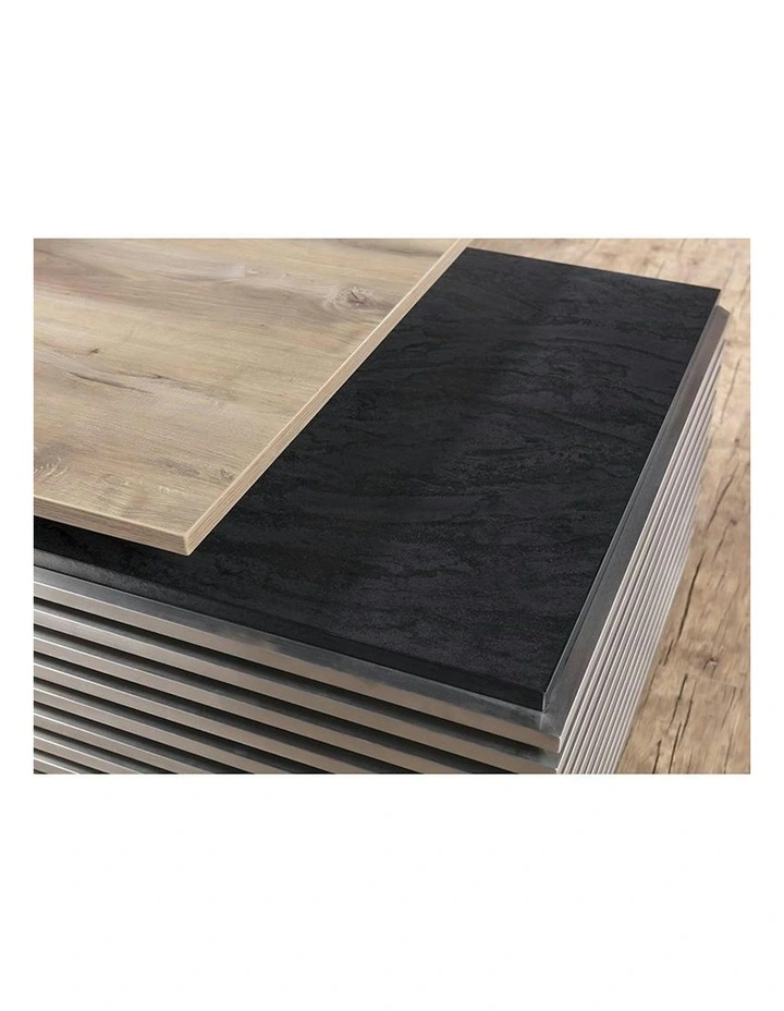 PHOENIX Executive Desk with Right Return 1.8M - Warm Oak & Black image 5