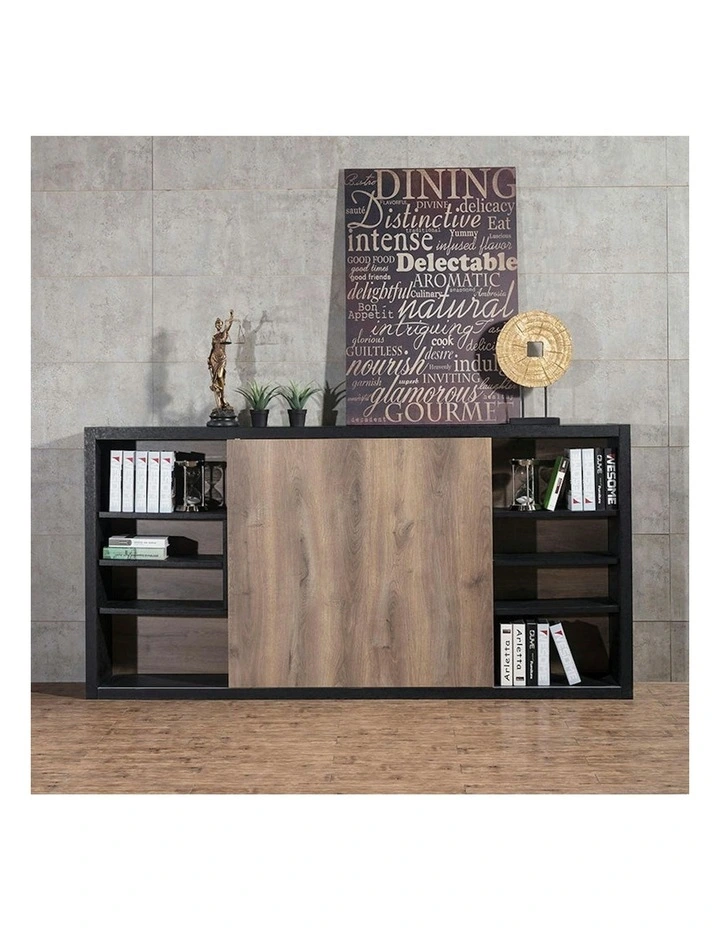 AFTAN Display Unit 240cm - Warm Oak & Black image 3