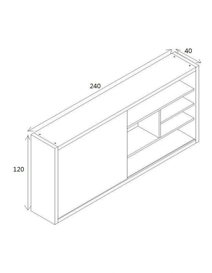 AFTAN Display Unit 240cm - Warm Oak & Black image 7