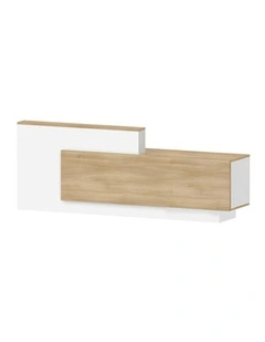 HELMER Reception Desk 1.8M Right Panel - Oak & White
