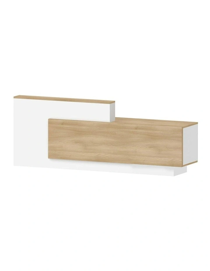 HELMER Reception Desk 1.8M Right Panel - Oak & White image 1