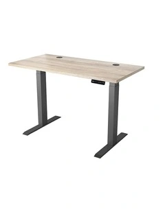 ALVIS Standing Desk with Lift 1.2M - Warm Oak & Black