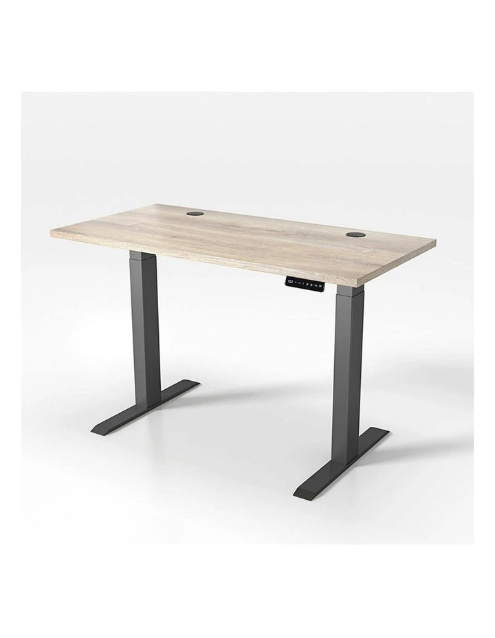 ALVIS Standing Desk with Lift 1.2M - Warm Oak & Black image 5