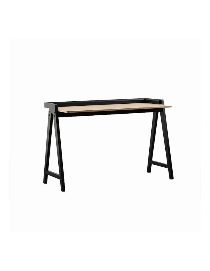 YARA Study Desk 118cm - Black & Natural image 1