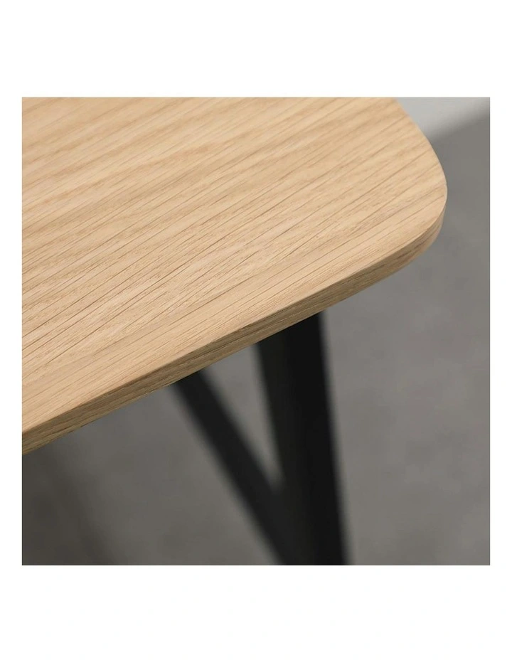 YARA Study Desk 118cm - Black & Natural image 4