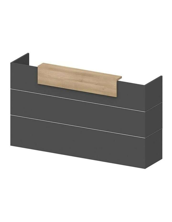 BELEN Reception Desk 1.8M - Acacia & Carbon Grey image 1
