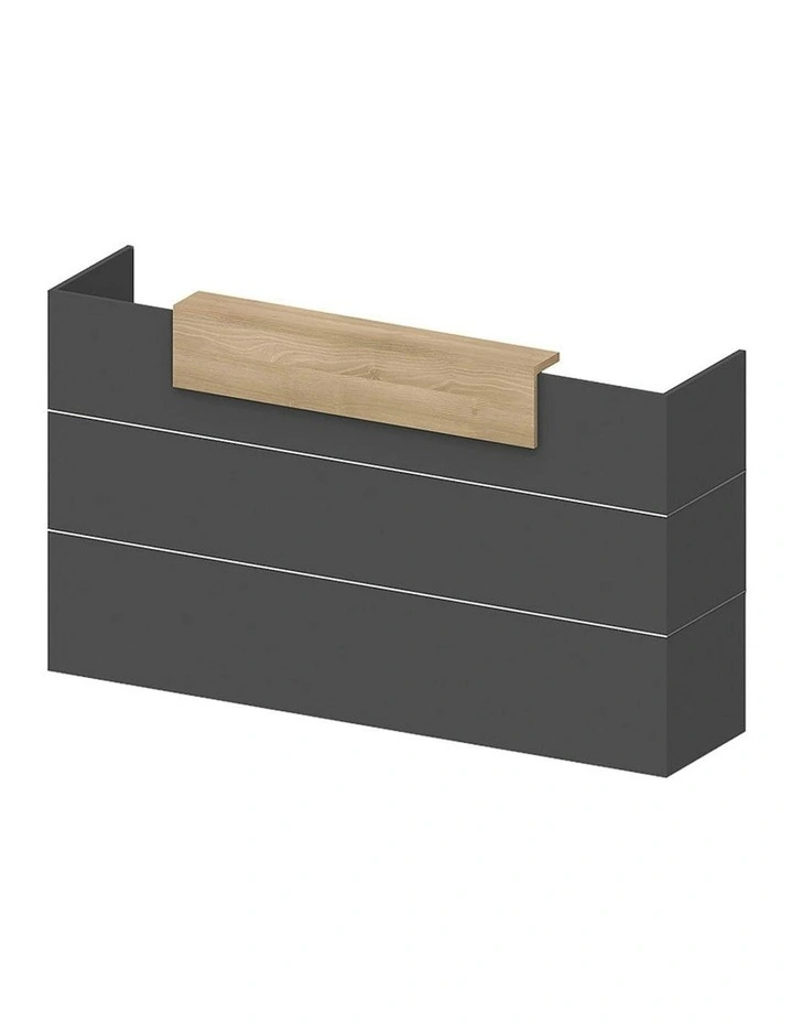 BELEN Reception Desk 1.8M - Acacia & Carbon Grey image 4