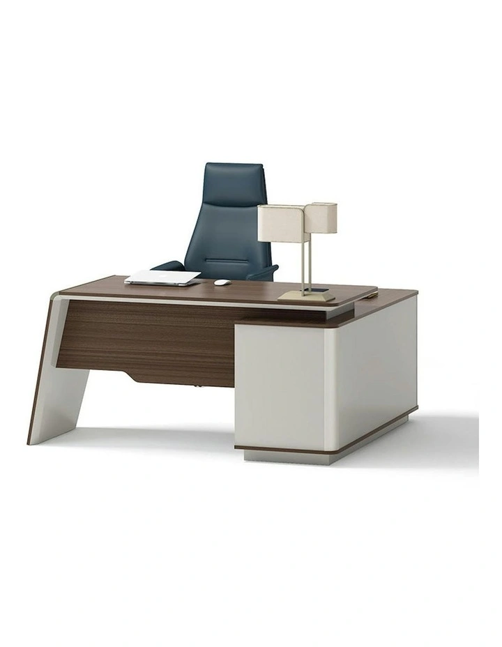 ANDERS Executive Desk Reversible Return 1.4M - Hazelnut & Beige image 4