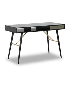 OMARI Study Desk 117cm - Black & Green