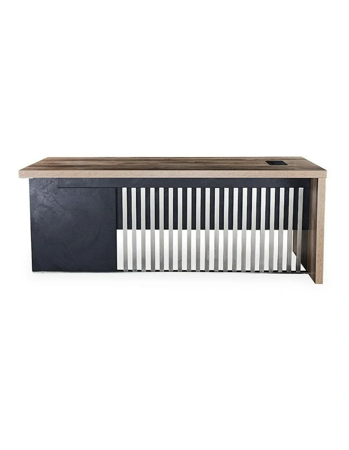 AFTAN Executive Desk Left Panel 180cm - Warm Oak & Black image 4
