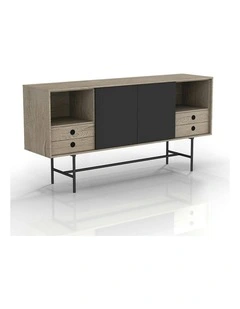 BAYLEN Sideboard Buffet 1.6M - Warm Oak & Black