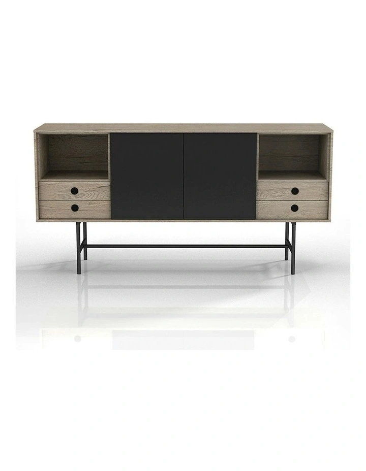 BAYLEN Sideboard Buffet 1.6M - Warm Oak & Black image 4