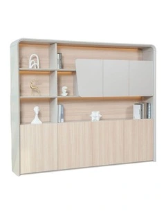 SEVANI Display Wall Unit - 240cm - Oak