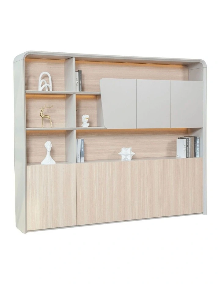 SEVANI Display Wall Unit - 240cm - Oak image 1