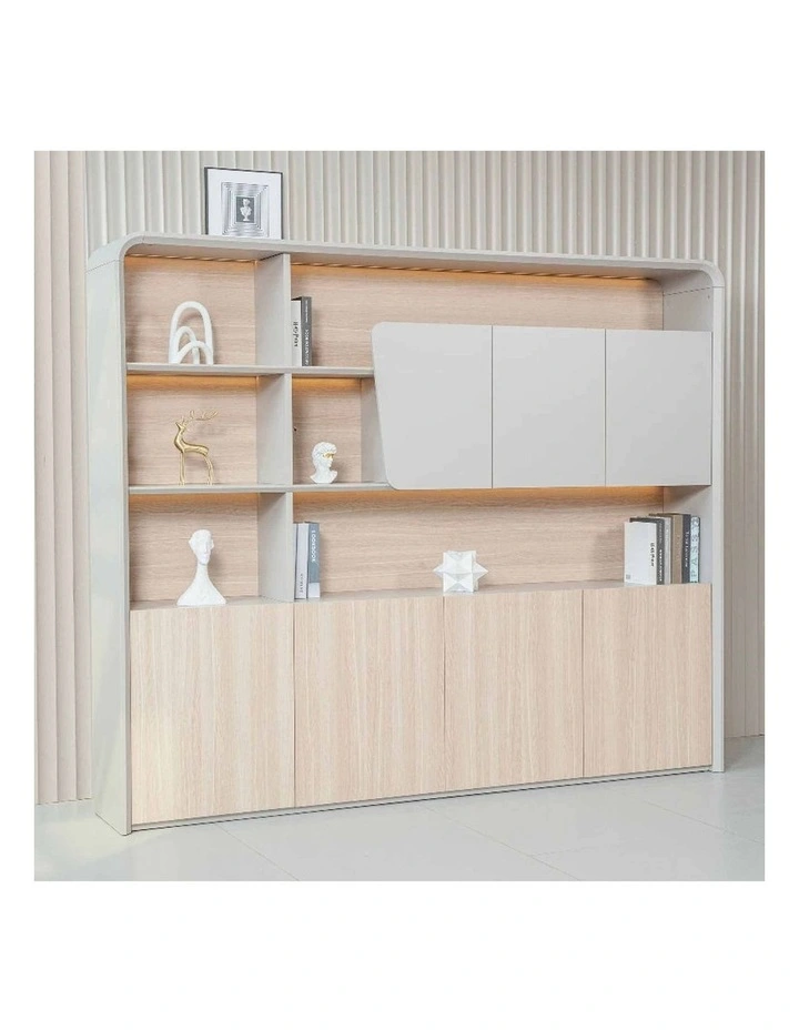 SEVANI Display Wall Unit - 240cm - Oak image 2