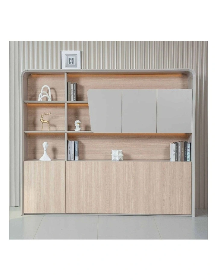 SEVANI Display Wall Unit - 240cm - Oak image 3