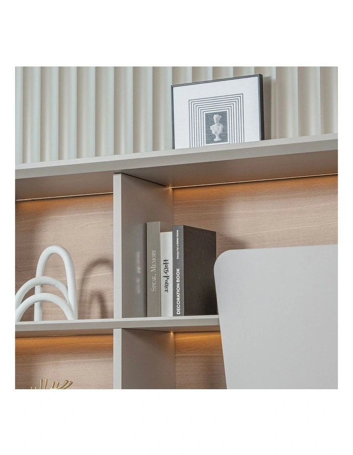 SEVANI Display Wall Unit - 240cm - Oak image 4