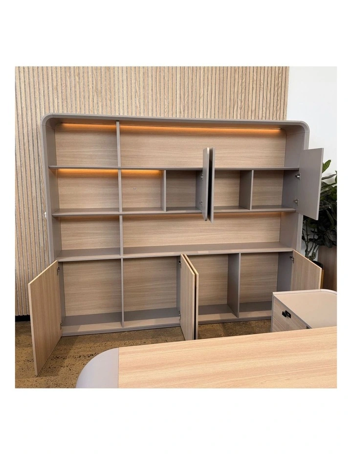 SEVANI Display Wall Unit - 240cm - Oak image 5