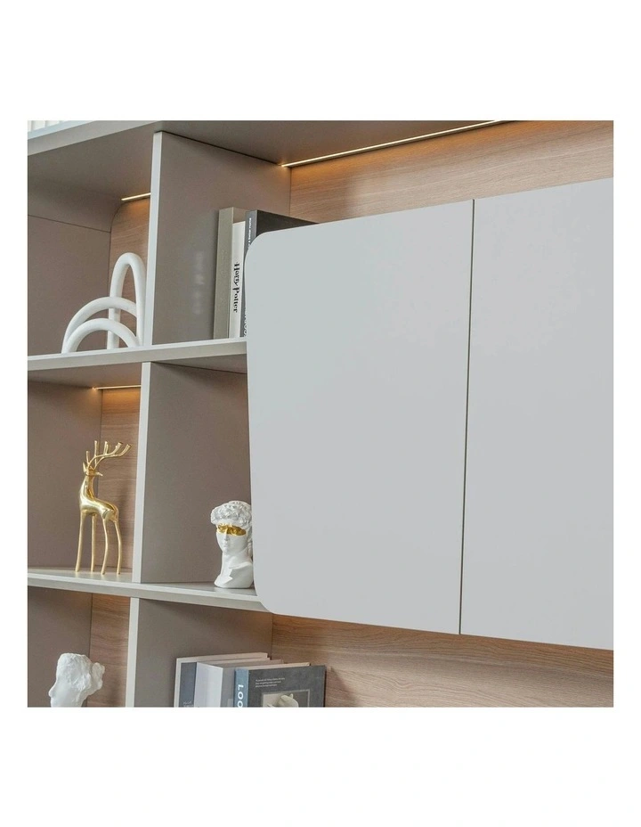 SEVANI Display Wall Unit - 240cm - Oak image 6