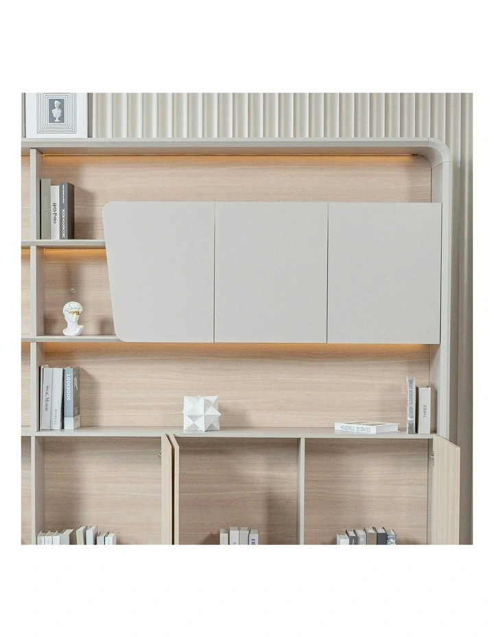 SEVANI Display Wall Unit - 240cm - Oak image 7