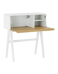 VALEN Study Desk 96cm - White & Oak