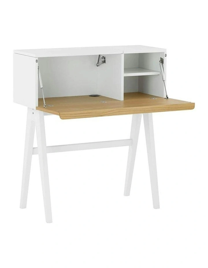 VALEN Study Desk 96cm - White & Oak image 1