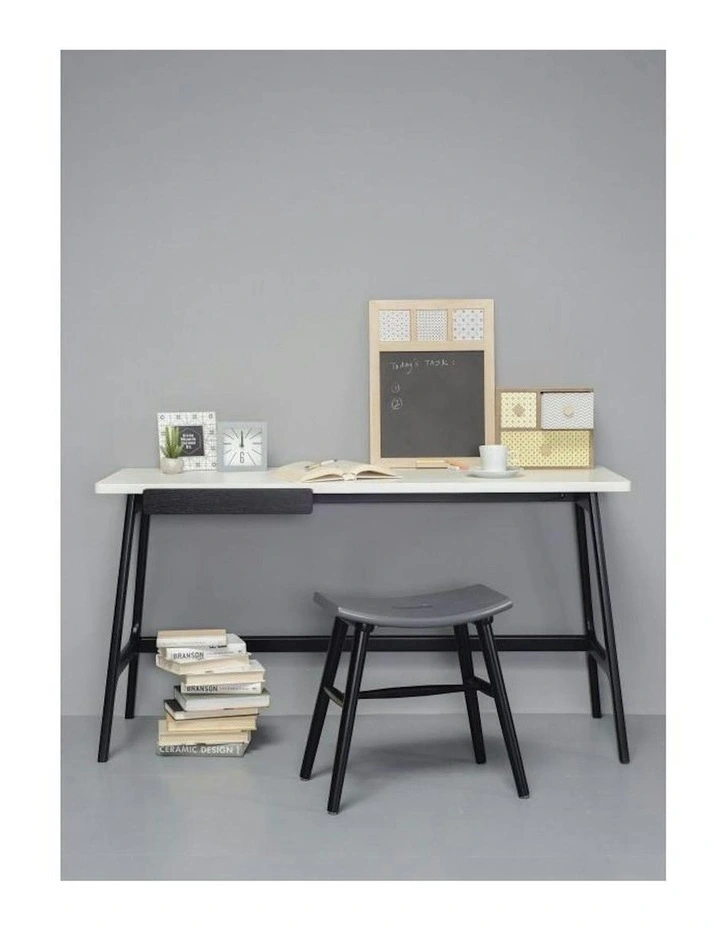 MOREY Study Desk - White & Black image 5