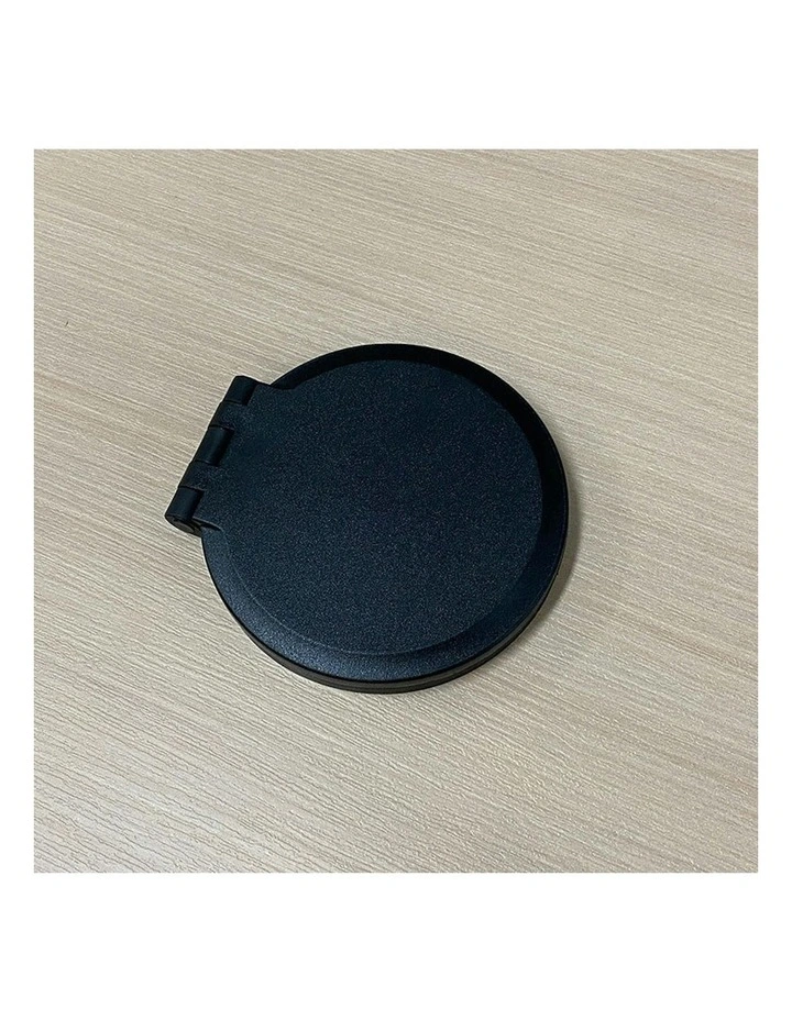 Round In Desk Power, Wireless Charging & USB Cable Cubby Management Dock - 9cm - Black image 3