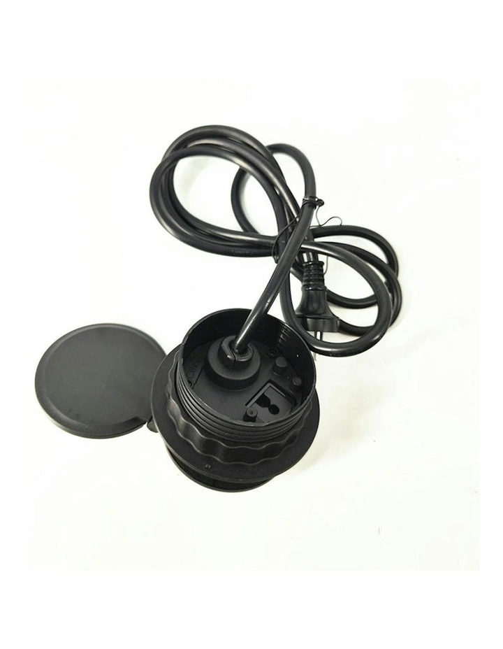 Round In Desk Power, Wireless Charging & USB Cable Cubby Management Dock - 9cm - Black image 6