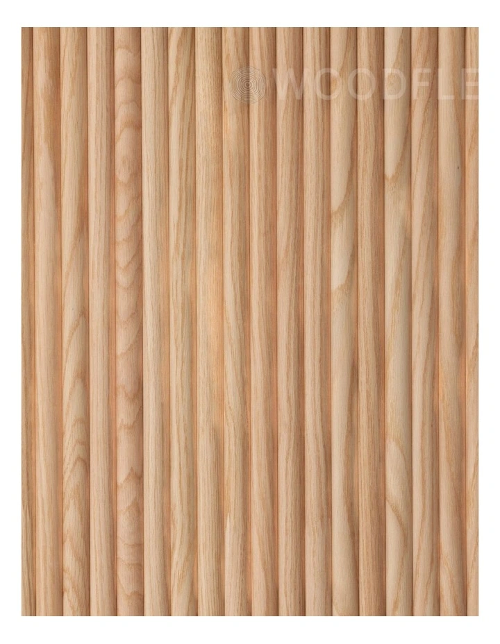 WOODFLEX Flexible Wooden Slat Wall Panel - Oak Veneer - 3000mm x 600mm - Half Round image 6
