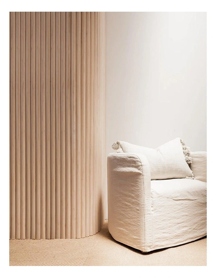 WOODFLEX Flexible Wooden Slat Wall Panel - Oak Veneer - 3000mm x 600mm - Half Round image 7