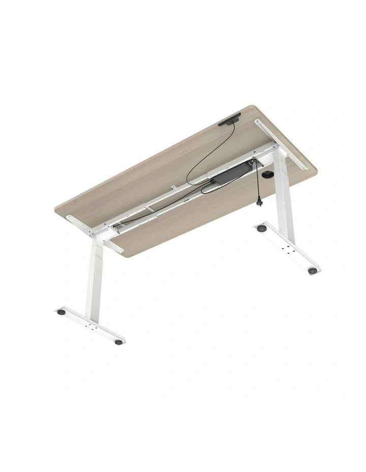 MARLO Single Workstation with Lift 1.4M - Oak & White image 4