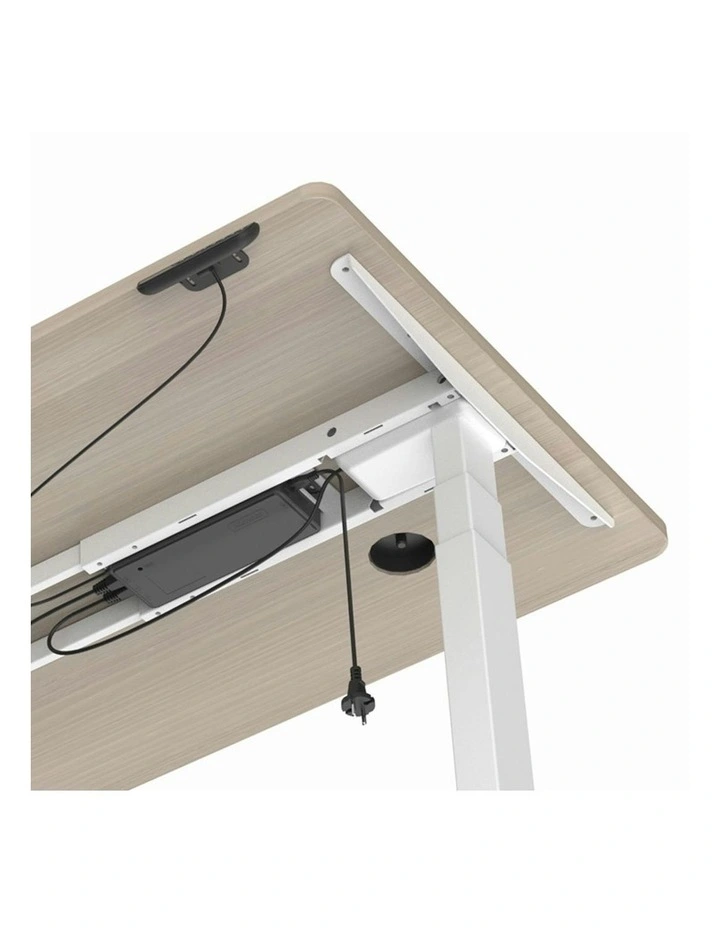 MARLO Single Workstation with Lift 1.4M - Oak & White image 5