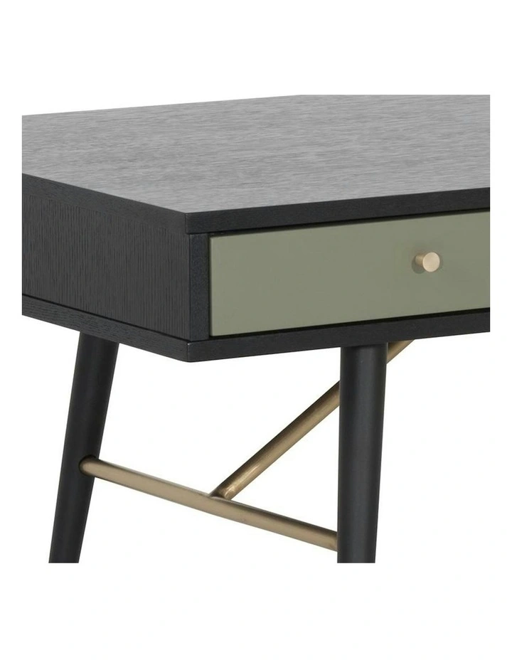 OMARI 117cm Black & Green Oak Coffee Table image 2