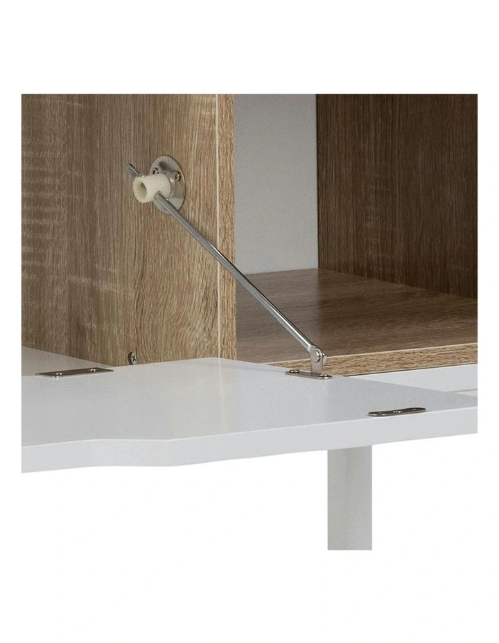 BATLEY Study Desk Console 91.5cm - White & Natural image 4