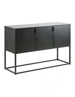 NEWTON 3 Doors Sideboard 120cm - Black