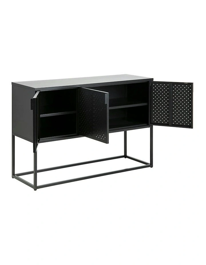 NEWTON 3 Doors Sideboard 120cm - Black image 4