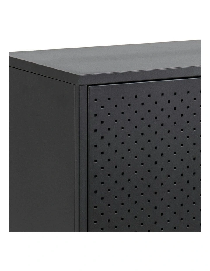 NEWTON 3 Doors Sideboard 120cm - Black image 7