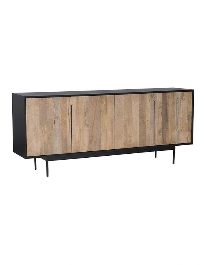 RADLEY Sideboard 180 cm Solid Mango Wood - Natural & Black image 1