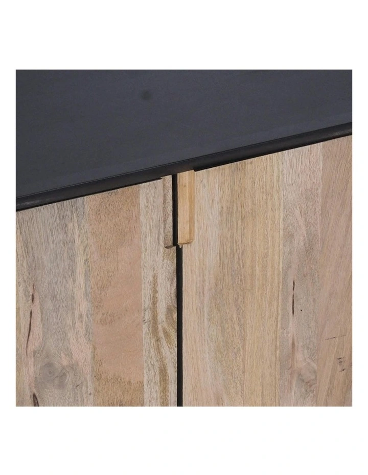 RADLEY Sideboard 180 cm Solid Mango Wood - Natural & Black image 5