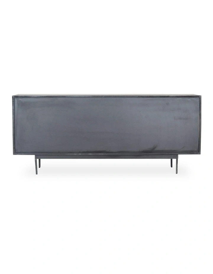 RADLEY Sideboard 180 cm Solid Mango Wood - Natural & Black image 7