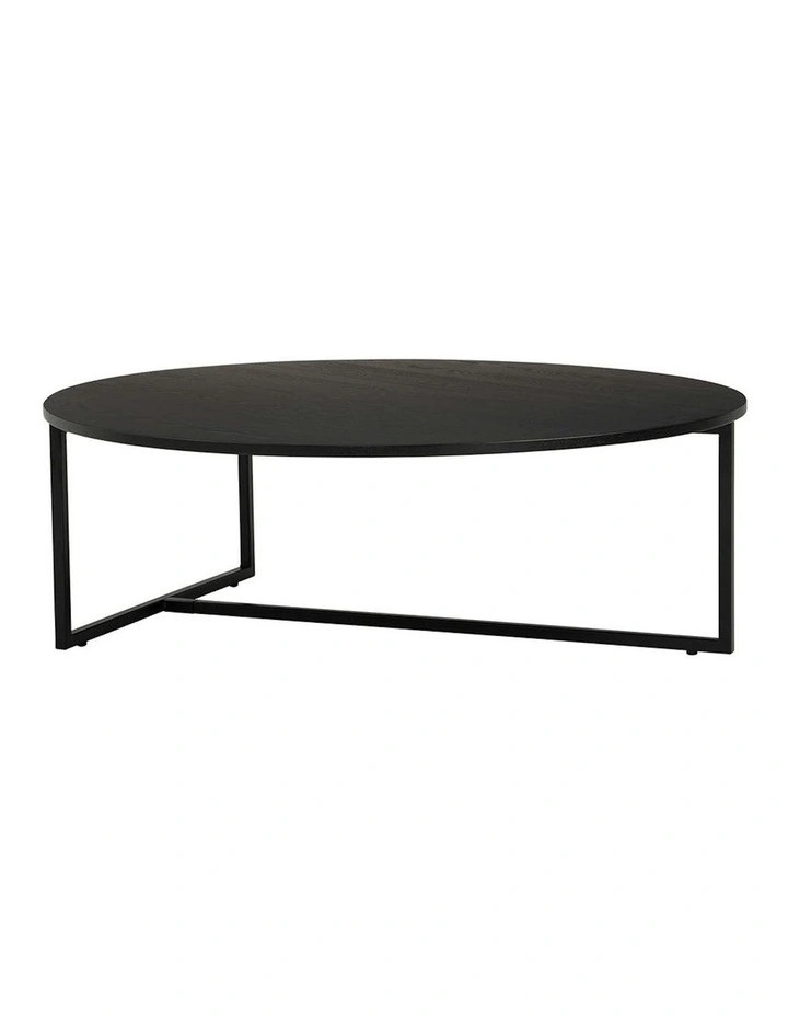 TURNER Round Coffee Table 100cm - Black image 1