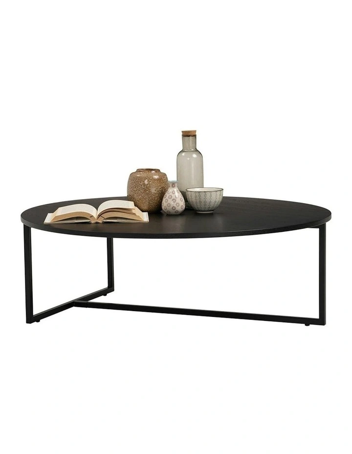 TURNER Round Coffee Table 100cm - Black image 2